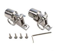 Kit de 2 pares de accesorios para Bimini con tapa de extremo de ojo de pasador de liberación rápida, bisagra de cubierta de acero inoxidable 316 para montaje en toldo de barco, vela de sombra