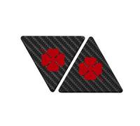 Kit de 2 Pegatinas Adhesivas 3D resinadas para Alfa Romeo Quadrifoglio Verde tamaño 6 cm A-026 Carbon Red (9 cm)