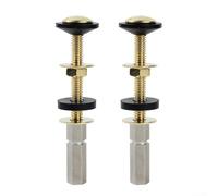 Kit de 2 pernos de inodoro de tanque a cuenco con pernos de acero al carbono chapados en cobre y arandelas de goma para un montaje fiable del inodoro