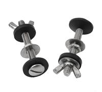 Kit de 2 pernos para tanque de agua de inodoro y almohadillas de goma para fijación de tanque de inodoro y piezas de repuesto