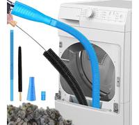 Kit de 2 piezas de limpiador de ventilación de secadora, accesorio universal de manguera de vacío y cepillo de pelusa, compatible con todas las aspiradoras, elimina eficazmente las pelusas y los