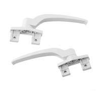 Kit de 2 piezas de repuesto para manija de ventana, para uso en mano derecha e izquierda para ventanas y puertas (blanco)