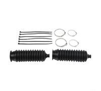 Kit de 2 piezas de soporte interior de silicona y cubierta de piñón para componentes de dirección, protección contra la suciedad, color negro, ajuste con clips y cinta incluida, diseño fácil de