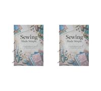 Kit de 2 piezas para coser fácil: patrones para principiantes que comprenden tejidos y crean proyectos sencillos, domina los conceptos básicos de la máquina de coser, cuaderno de notas para