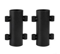 Kit de 2 soportes para toldo de tienda de campaña con tubos de varilla de hierro, adecuado para camping, escalada, barbacoa y pesca nocturna al aire libre (normal)