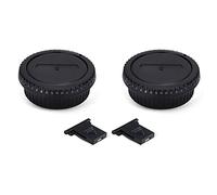 Kit de 2 Tapa Cuerpo Cámara y Tapa Trasera Objetivo para Canon Montura EF | para Canon EOS 90D 80D 70D 60D 5D Mark III IV 6D 7D Mark II 4000D 2000D 1300D 850D 800D 760D 750D 700D 650D 250D 200D y Más