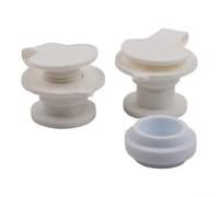 Kit de 2 tapones de drenaje para enfriador de camping de 1 pulgada y 1.5 pulgadas de longitud del eje, lengüeta P de plástico PP a prueba de fugas con arandelas para reparación de hielos al aire libre