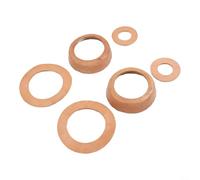 Kit de 2 vasos de válvula inferior de cuero para reparaciones de jarras, piezas de repuesto de mano con juntas, juego de mantenimiento manual de agua para bombas de granja y pozo, marrón