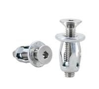 Kit de 20/30/50 tornillos y tuercas remachables con forma de pétalo, expansión de metal, panel de matrícula, abrazadera, gato de seguridad, tuercas M4, M5, M6, M8(Flat Head (Silver),M4x16(20Pcs))