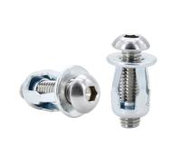 Kit de 20/30/50 tornillos y tuercas remachables con forma de pétalo, expansión de metal, panel de matrícula, abrazadera, gato de seguridad, tuercas M4, M5, M6, M8(Round Head (Silver),M8x21(50Pcs))