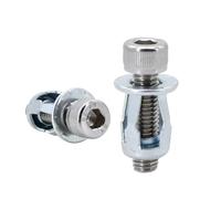 Kit de 20/30/50 tornillos y tuercas remachables con forma de pétalo, expansión de metal, panel de matrícula, abrazadera, gato de seguridad, tuercas M4, M5, M6, M8(Socket Head (Silver),M4x20(50Pcs))