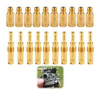 Kit de 20 Chiclés de Carburador Compatible con PWK PE CVK Keihin OKO KOSO Stage6 Polini - Inyectores Principales y Pilotos Lentos de Latón para Moto Scooter ATV GY6 125cc 150cc con Kit de Limpieza
