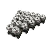 Kit De 20 Tornillos Carenado De Motocicleta para Gas Gas EC2T FSE FSR EC300 EC250 Surtido De Tornillos De Carrocería, Tuercas De Resorte M6 Tornillos De Montaje Carrocería(Plata)