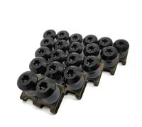 Kit De 20 Tornillos Carenado De Motocicleta para Gas Gas EC2T FSE FSR EC300 EC250 Surtido De Tornillos De Carrocería, Tuercas De Resorte M6 Tornillos De Montaje Carrocería(Negro)