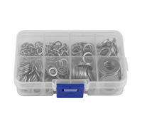 Kit de 200 Arandelas de Acero Inoxidable M5 M6 M8 M10 Planas y de Resorte con Caja - Alta Dureza, Resistencia a la Corrosión, Fáciles de Almacenar y Transportar