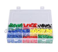 Kit de 2000 terminales de crimpado para cables, conectores aislados de cobre con caja de almacenamiento, terminales con fundas codificadas por colores para fuentes de alimentación