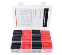 Kit de 220 tubos termorretráctiles 3:1 con revestimiento adhesivo, 4,4 cm de largo, 6 tamaños de 3,1 a 19,1 cm