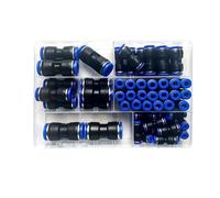 Kit de 23/60/80 piezas de PU en caja, conector de manguera de 6 mm, serie Push-in, tubo de aire y agua de plástico, neumático(B kit (60pcs),1 BOX)