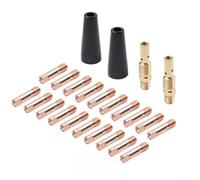 Kit de 24 boquillas de núcleo de flujo KP1939- para MB 14AK, Weld-Pak 100HD 125HD 140HD 180HD, para Eastwood Mig135 175; puntas de cobre, difusor de gas, reducción de salpicaduras (1.0 mm)