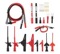 Kit de 24 Piezas Cables de Prueba para Multímetro P1300E Sonda Reemplazable con Pinzas Cocodrilo Conector Banana para Medición Eléctrica