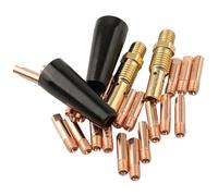 Kit de 24 puntas de soldadura sin gas con núcleo de flujo con boquillas y difusores, puntas de contacto de 0.04 pulgadas y 0.04 pulgadas compatibles con Lincoln para Magnum 100L Weld-Pak 100HD 125HD