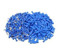 Kit De 25-300 Conectores De Cable Con Aislamiento Eléctrico: Conectores De Horquilla, De Empalme, De Desconexión Rápida Y De Pinza; Terminales De Cable For Crimpar.(100PCS(50 Set) Blue)
