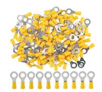 Kit De 25-300 Conectores De Cable Con Aislamiento Eléctrico: Conectores De Horquilla, De Empalme, De Desconexión Rápida Y De Pinza; Terminales De Cable For Crimpar.(25pcs RV5.5-8 Yellow)