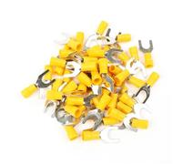 Kit De 25-300 Conectores De Cable Con Aislamiento Eléctrico: Conectores De Horquilla, De Empalme, De Desconexión Rápida Y De Pinza; Terminales De Cable For Crimpar.(50pcs SV5.5-10Yellow)