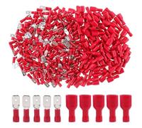 Kit De 25-300 Conectores De Cable Con Aislamiento Eléctrico: Conectores De Horquilla, De Empalme, De Desconexión Rápida Y De Pinza; Terminales De Cable For Crimpar.(100PCS(50 Set) Red)