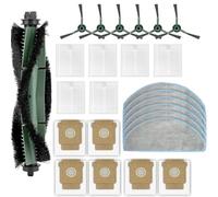 Kit de 25 accesorios para iRobot Roomba 105 Combo, Roomba Vacuum 2 Essential Robot, Essential Vac 2 Robot Q0520 Partes, incluye 1 cepillo principal, 6 trapeadores, 6 filtros HEPA, 6 cepillos laterales