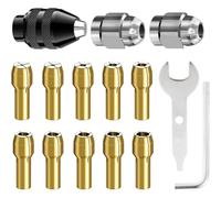 Kit de 25 pinzas de mandril, juego de pinzas de portabrocas para Dremel, vástago de 0,8 a 3,2 mm, repuesto de boquilla de latón 4485, accesorio de herramienta giratoria (3000 4000 7700 8200)