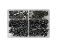 Kit De 253 Tornillos Y Tuercas para Carenado De Motocicleta para Yamaha YZF R1 R1M R1S R6 R6S FJ1200 FZR1000 FZR600R TZ250 TZ350 YSR50 Tuercas de carenado(Negro)