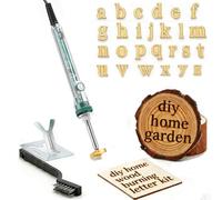 Kit de 26 letras del alfabeto de leña de 1,2 cm con sellos de letras minúsculas para carpintería y manualidades de cuero (1,2 cm, 26 letras minúsculas)