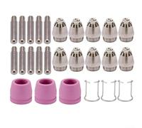 Kit de 26 piezas de consumibles de cortador de plasma que incluye 0 boquillas de 8 mm electrodos y tazas guía compatibles con AG60 SG55 WSD60 para fabricación de metal