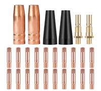 Kit de 26 piezas de consumibles de soldadura MIG, puntas de contacto de 0,8 mm, difusor de boquilla sin gas para Lincoln para Magnum 100L Weld-Pak cubierta metálica y paquete de puntas