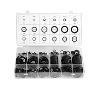 Kit de 279 Unidades de Juntas Tóricas, 18 Tamaños, Surtido de Anillos de Goma Negros para Sellado Hidráulico y Reparación de Fontanería
