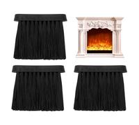 Kit de 3 Cepillos de Chimenea con Mango, Herramienta Esencial para Limpieza y Mantenimiento de Chimeneas, Cepillo Redondo con Cerdas de Palmera de Coco, Duradero y Práctico