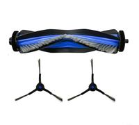 Kit de 3 cepillos de vacío para ECOVACS T50 PRO para omni y T50 para omni, rodillo principal y cepillos laterales, piezas de repuesto de nailon ABS para una limpieza eficiente de esquinas