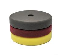 Kit de 3 esponjas de pulido para almohadillas con disco de espuma de 7 pulgadas para encerar, pulir y eliminar arañazos de lijado y oxidación