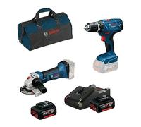 Kit de 3 herramientas Bosch Professional: taladro inalámbrico y amoladora angular inalámbrica