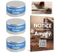 Kit de 3 imanes de 5 mm de reparación de flotador depósito de agua para café | Reemplazo compatible con Philips Senseo HD QuadRANTE TWIST SWITCH UP ETC... | + instrucciones suministradas (5 mm)