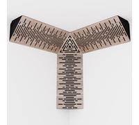 Kit de 3 mini trampas de graves «WAVE-mini» + 1 trampa de esquina «TRICUB-WAVE» | Espuma acústica con placa HDF laminada perforada | Color: [WAVE-m+cubWav | Sonoma]