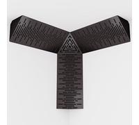 Kit de 3 mini trampas de graves «WAVE-mini» + 1 trampa de esquina «TRICUB-WAVE» | Espuma acústica con placa HDF laminada perforada | Color: [WAVE-m+cubWav | Wengué]