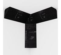 Kit de 3 mini trampas de graves «WAVE-mini» + 1 trampa de esquina «TRICUB-WAVE» | Espuma acústica con placa HDF laminada perforada | Color: [WAVE-m+cubWav | Plástico negro]