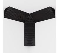 Kit de 3 mini trampas de graves «WAVE-mini» + 1 trampa de esquina «TRICUB-WAVE» | Espuma acústica con placa HDF laminada perforada | Color: [WAVE-m+cubWav | Negro]