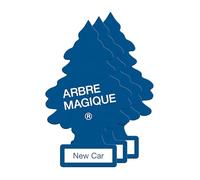 Wunder-Baum Kit de 3 Perfumadores Ambientadores Pino New Car Arbre Magique® Super Aroma de Larga Duración para Coche, Casa, Oficina, etc.