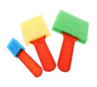 Kit de 3 pinceles de espuma para trabajos de pintura y acabado de bricolaje, incluyendo pintura de poliuretano y pinturas artesanales
