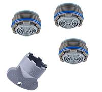 Kit de 3 unidades de aireador de filtro para caché Cascade SLC STD/M 24 x 1 Neoperl con llave (paquete de 4 unidades)
