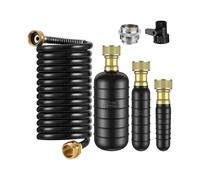 Kit de 3 Vejigas de Drenaje, Compatible con Tuberías de 2,5 A 15 cm, con Manguera Retráctil, Válvula de Cierre y Adaptador de Grifo.