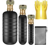 Kit de 3 vejigas de drenaje, limpieza de drenaje para tuberías de 1 a 6 pulgadas, desatascador de desagües para lavabo de baño